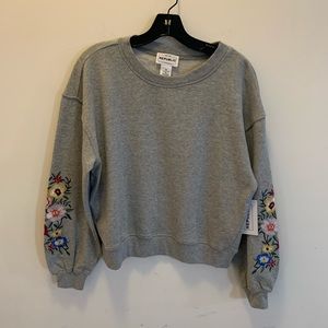 For the Republic embroidered sleeve sweatshirt